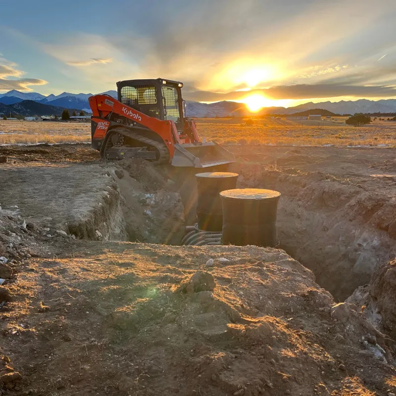 Septic tank installed and waiting to be covered up with dirt